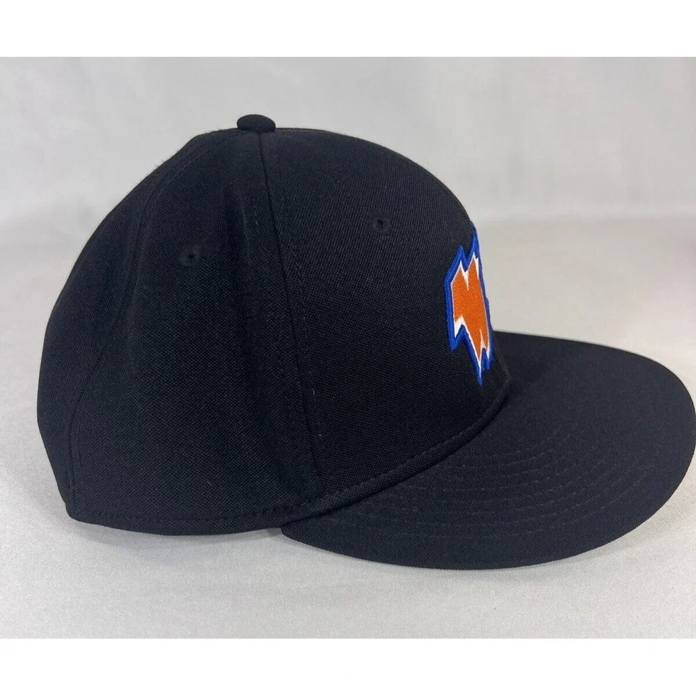 The Game Wagner's Softball Black Fitted Hat Cap Size Large Gametek Embroidered